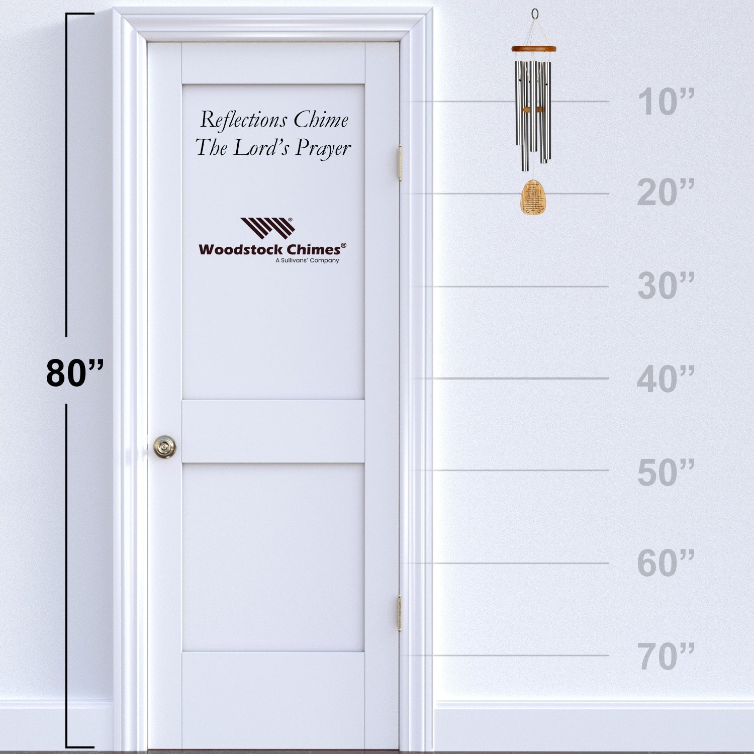 Woodstock Reflections™ - The Lord's Prayer hanging proportion reference