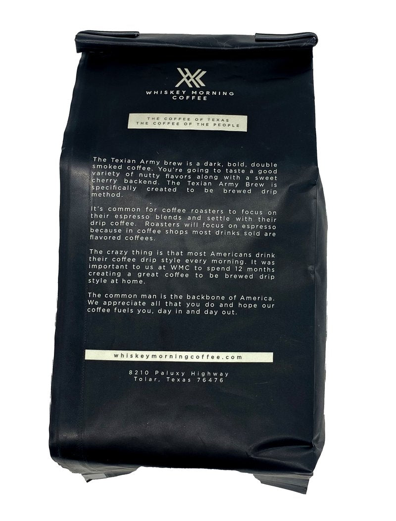 Texian Army Brew Coffee dark roast coffee package