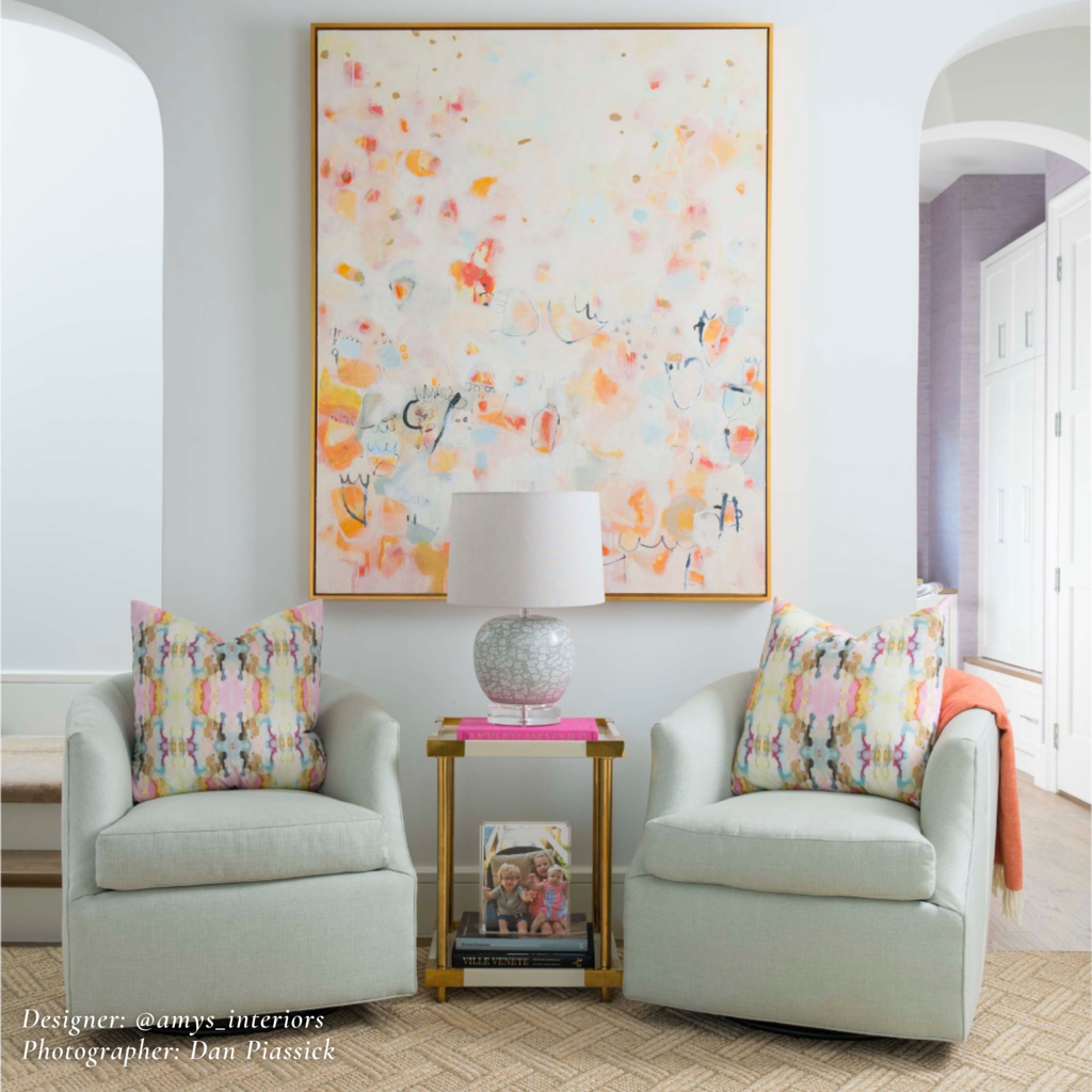 Brooks Avenue Navy Linen Pillow from Laura Park Designs lifestyle setting