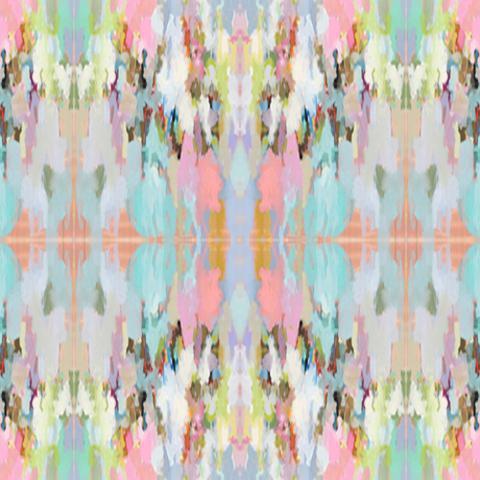 Brooks Avenue Throw Blanket in soft pinks and blues from Laura Park Designs pattern swatch