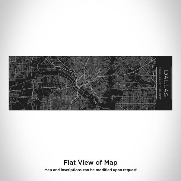 Engraved Insulated Matte Black Map Cup - Dallas