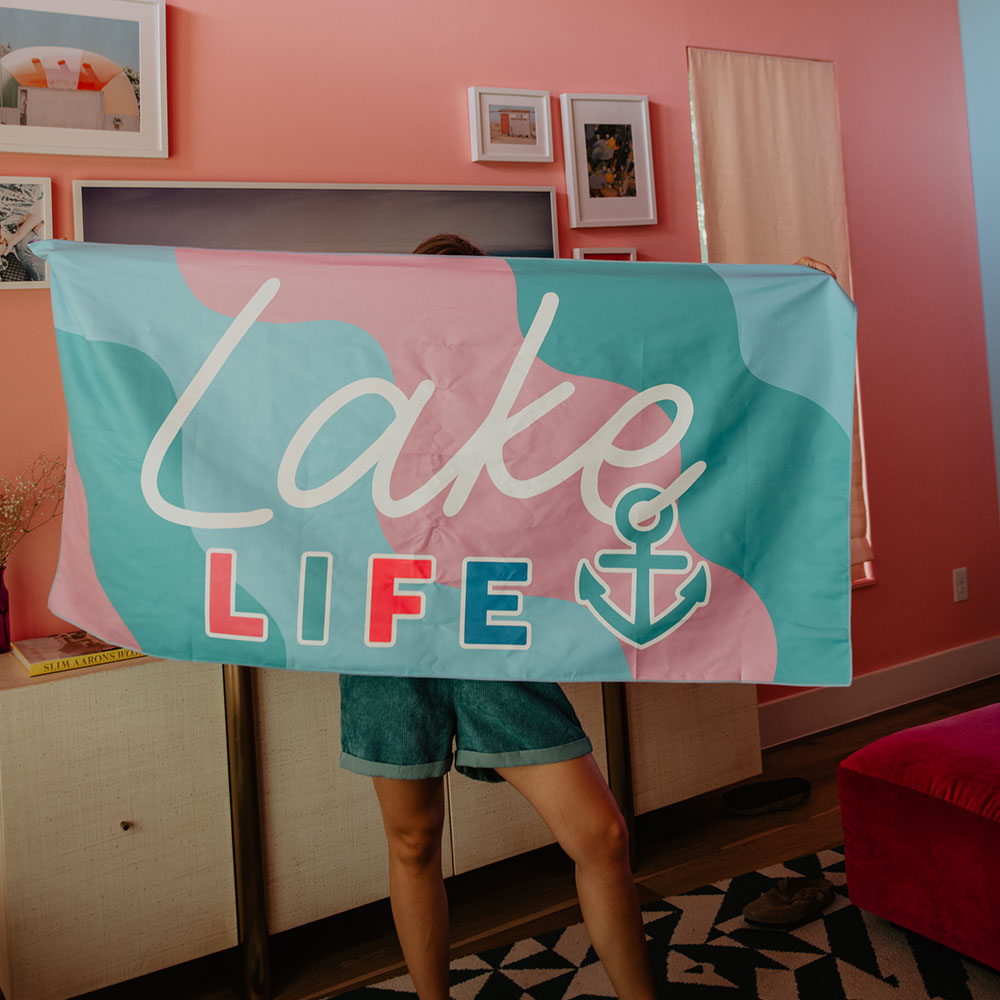 Lake Life Quick Dry Beach Towel