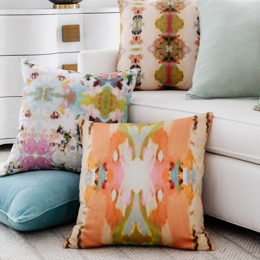 Under The Sea Orange Throw Pillow