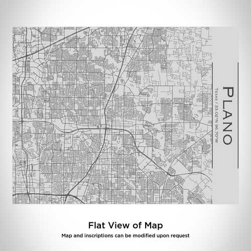 Engraved Map Bottle Bamboo Top - Plano