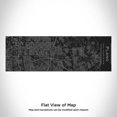 Engraved Insulated Matte Black Map Cup - Plano