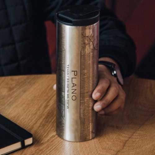Engraved Map Tumbler - Plano