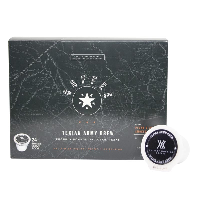 Texian Army Coffee Single Serve Pods, 24 pods per carton