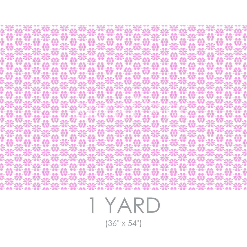 Clover Pink Fabric by the Yard
