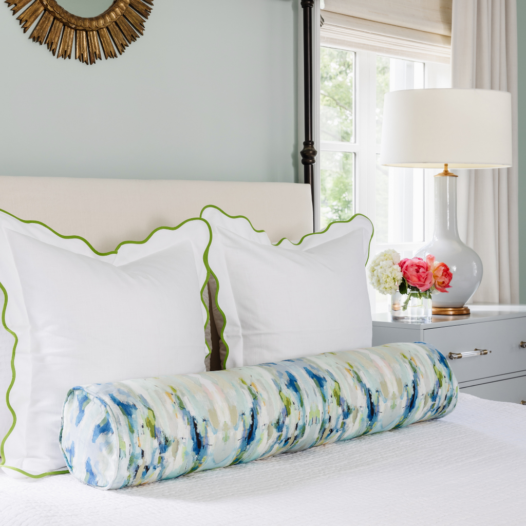 Wintergreen Round Bolster Pillow adds a finishing touch