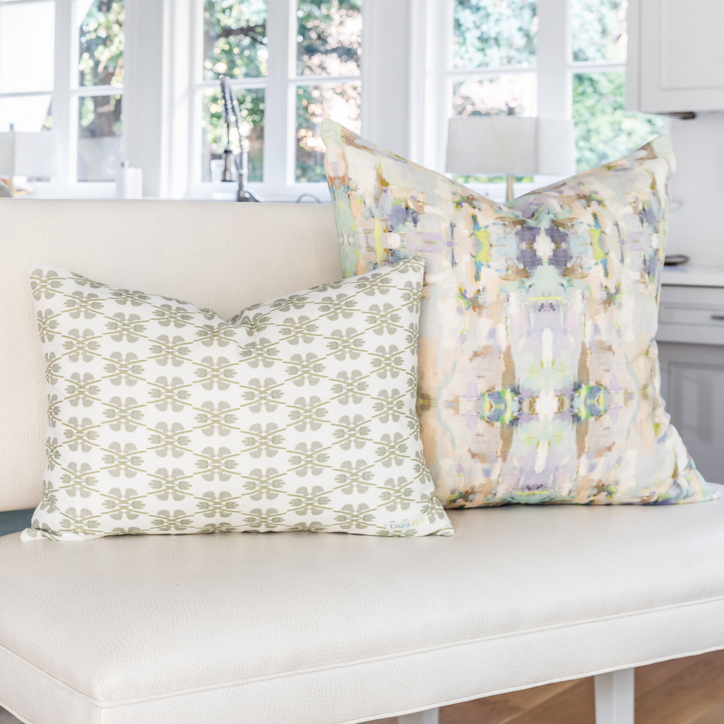 Sea Glass Throw Pillow sofa display