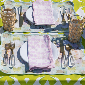 Martini Olives Scalloped Placemats make for an elegant tablescape