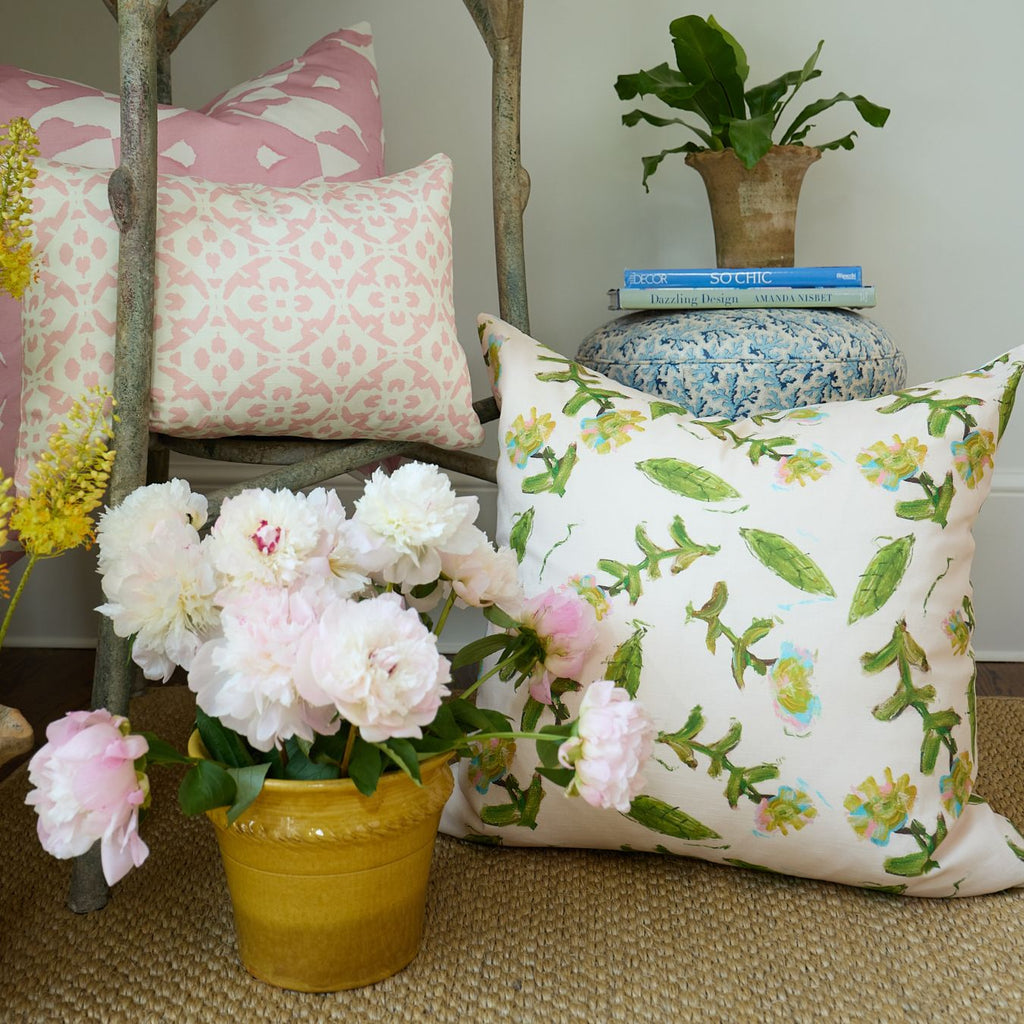 Flor Rosa Throw Pillow adds a touch of Portugal