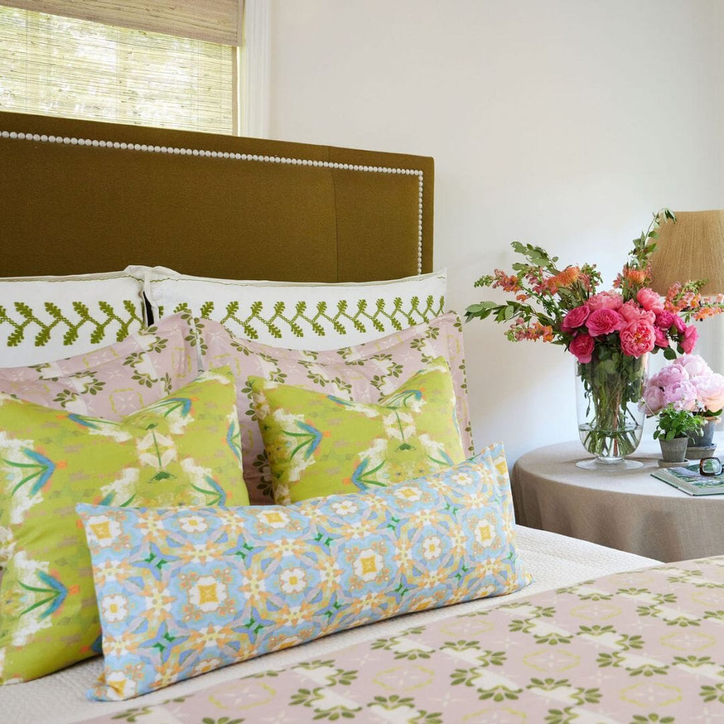 Chelsea Orange Throw Pillow bedroom display