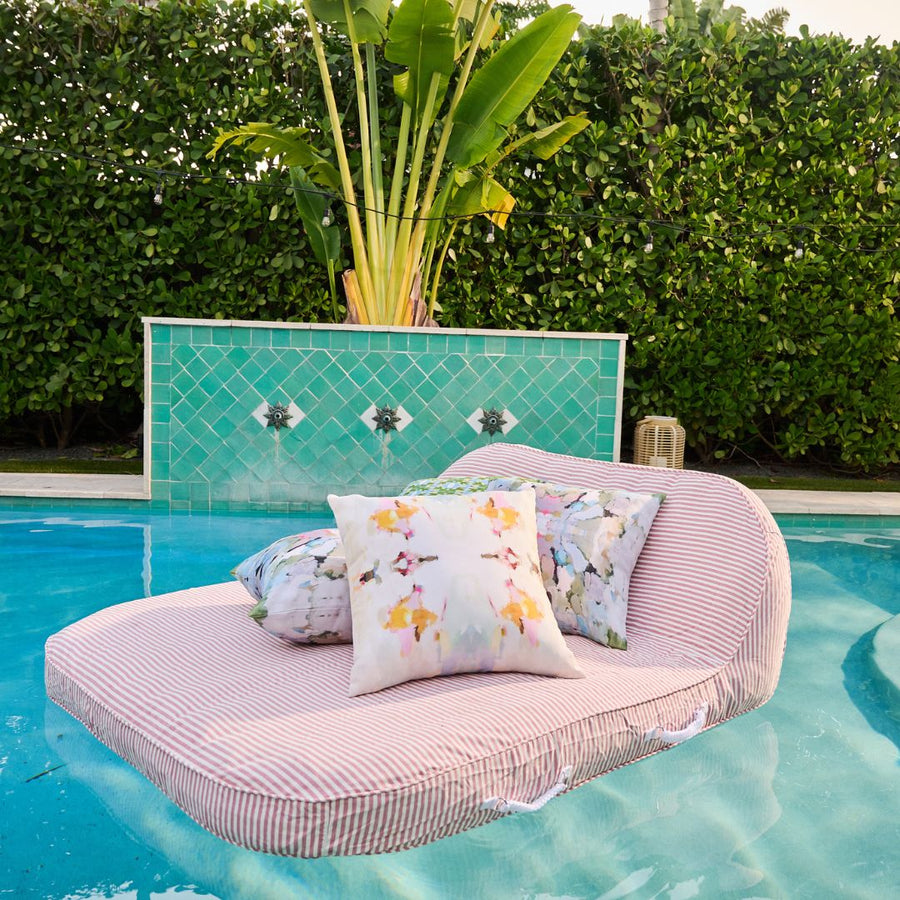 Siesta Outdoor Pillow in pool setting