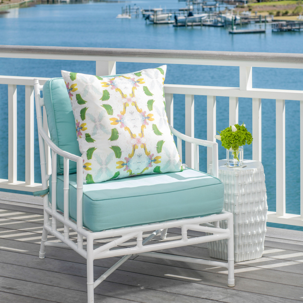 Dogwood Outdoor Pillow adds color and style to your outdoor oasis