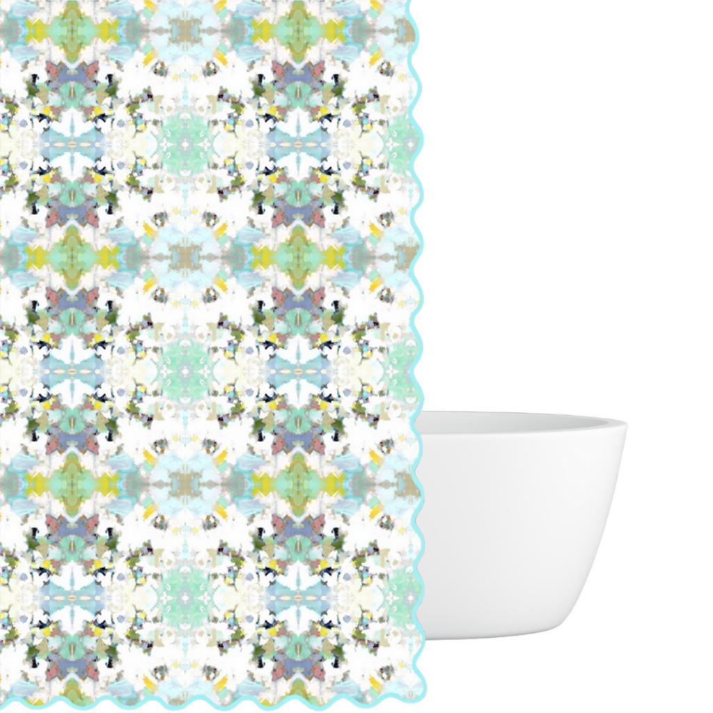 Lady Bird Scalloped Shower Curtain