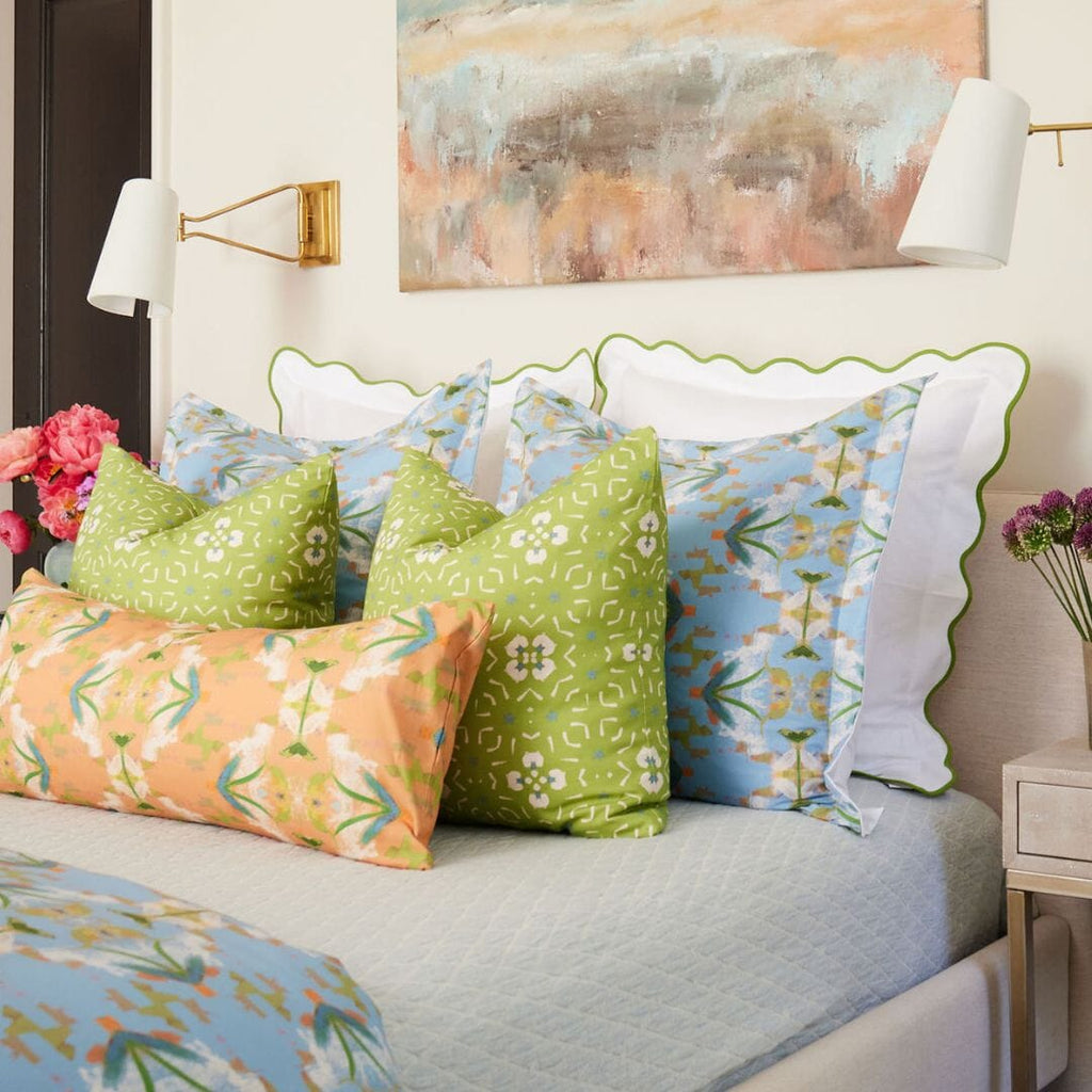 English Garden Blue Sham bedroom display