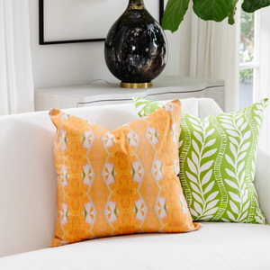 Vineyard Trellis Green 22"x22" Throw Pillow complements a variety of colors and patterns.