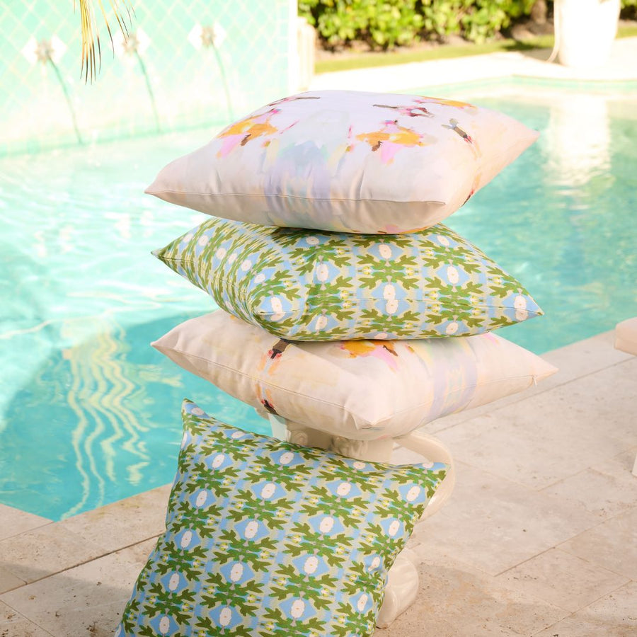 Aprés Ski Outdoor Pillow and complementing pillows