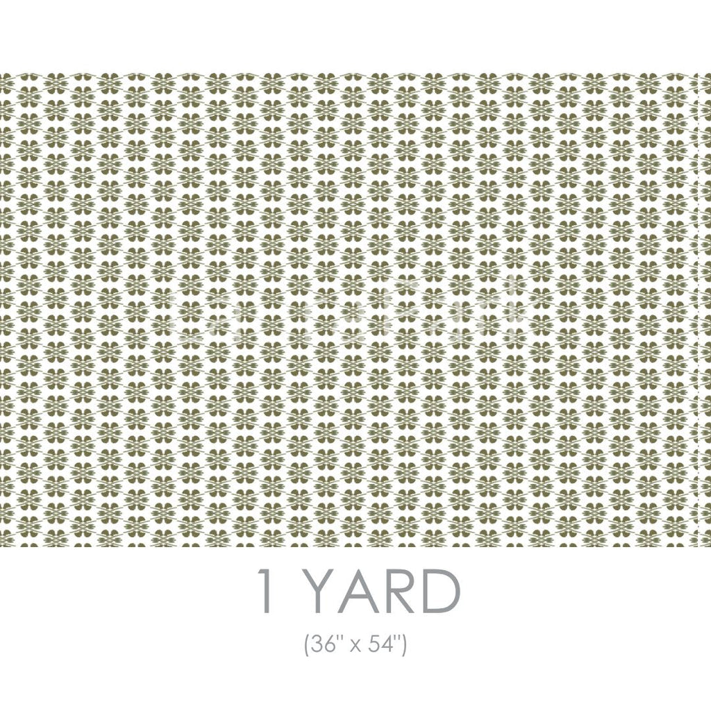 Clover Olive Fabric by the Yard sample swatch