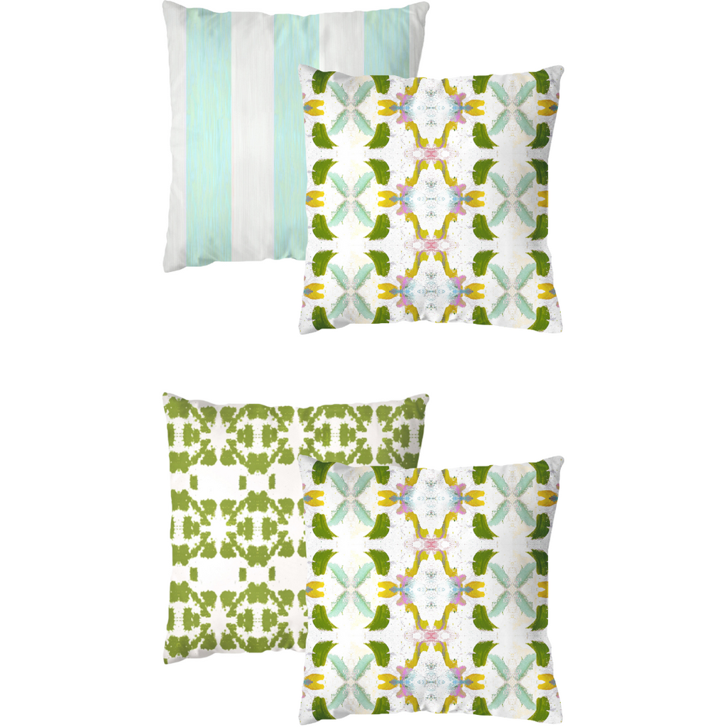 Dogwood Outdoor Pillow decorating ideas for complementing patterns