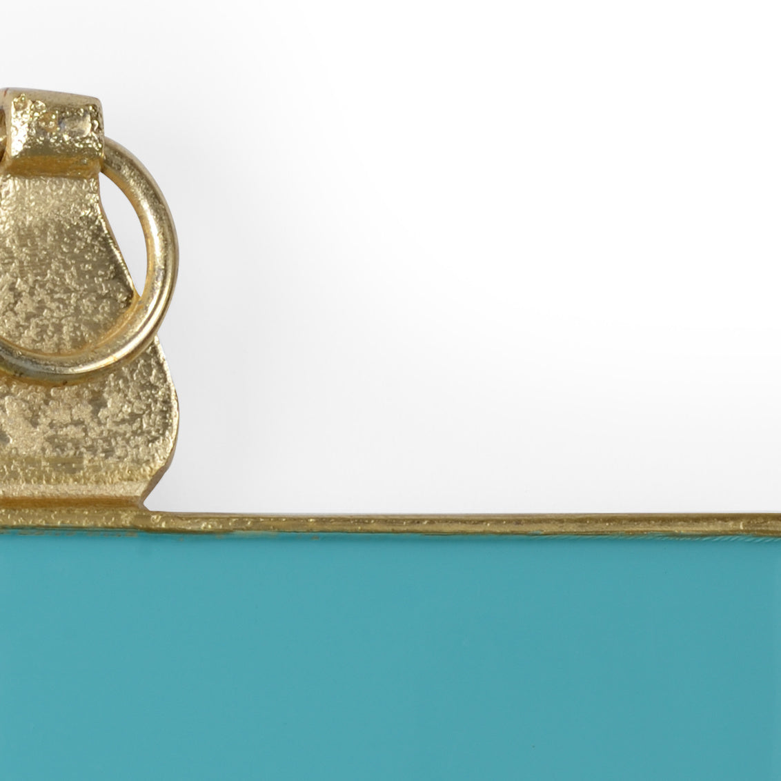 Aqua Enamel Wall Frame - Medium wall hook detail