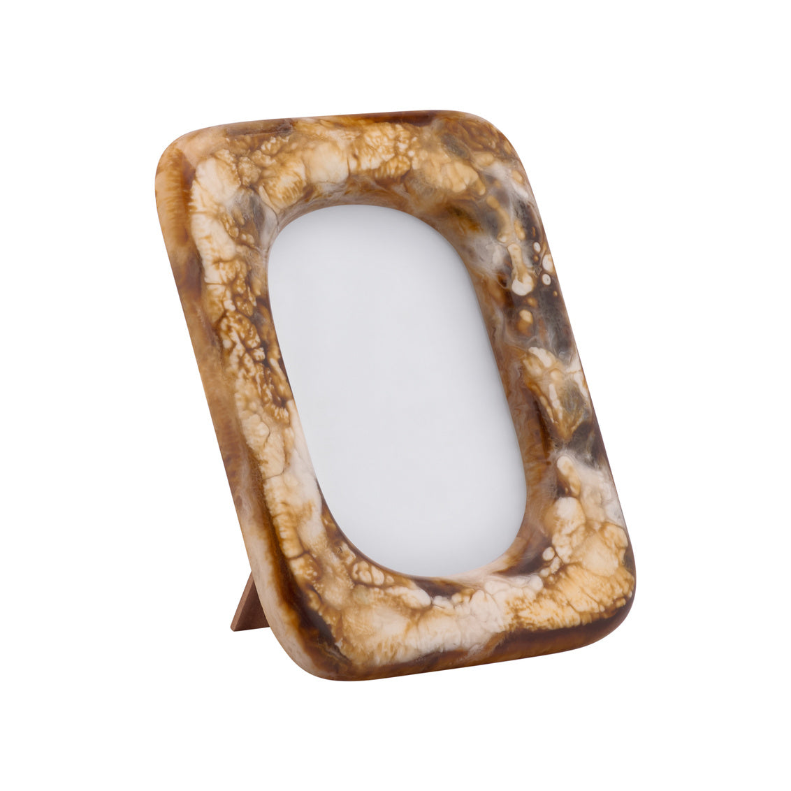 Arnett Photo Frame has a smoky brown horn finish