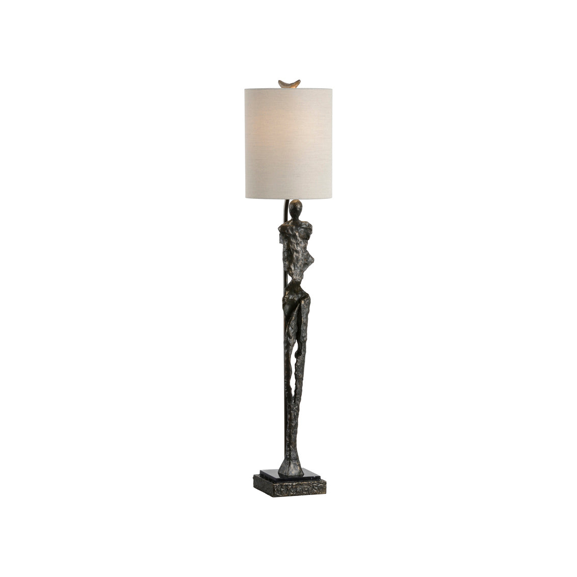 Artemis Table Lamp is composite body with dark bronze finish