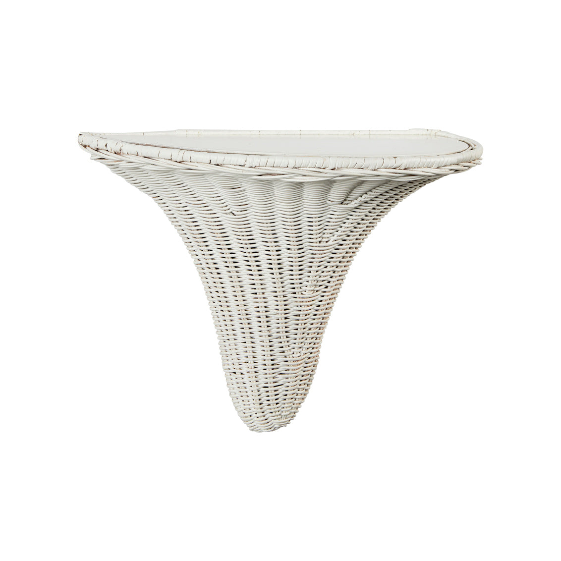 Baytree Wicker Bracket-White by Amanda Lindroth front view