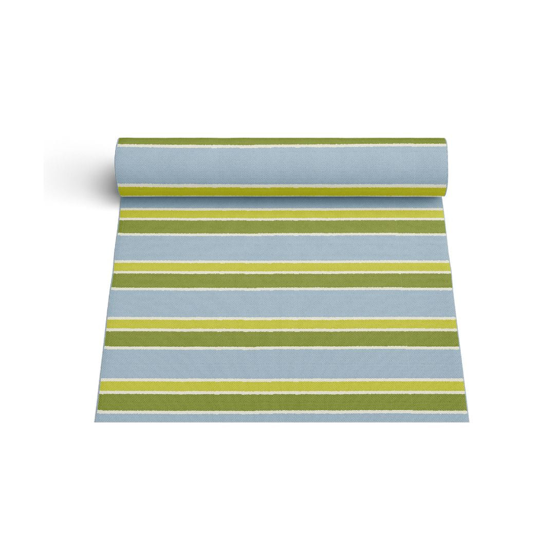 Striped Blue-Green Floor Mat
