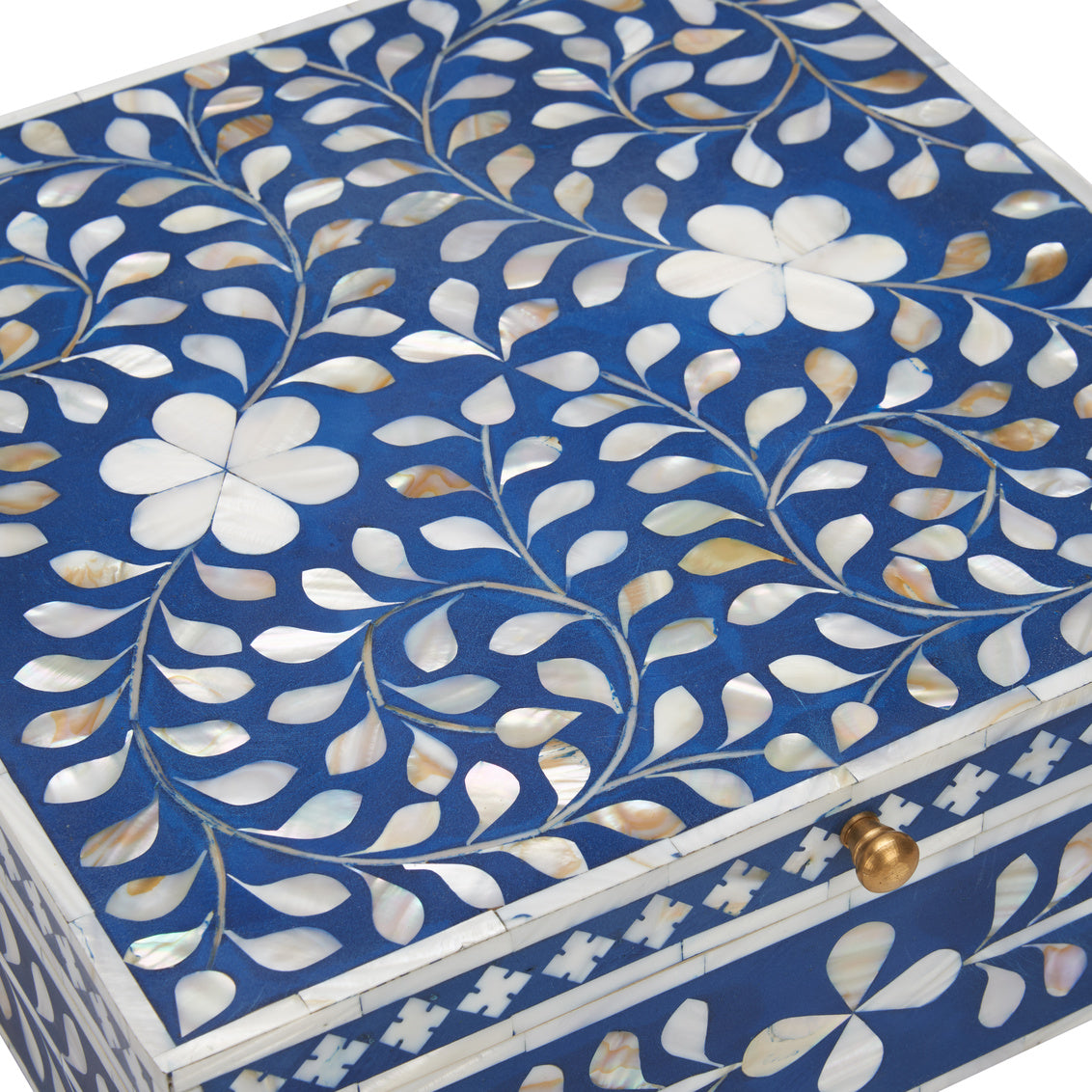 Bone Inlay Box - Blue