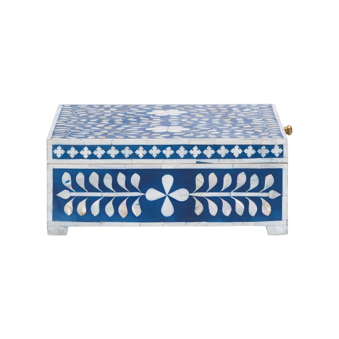 Bone Inlay Box - Blue