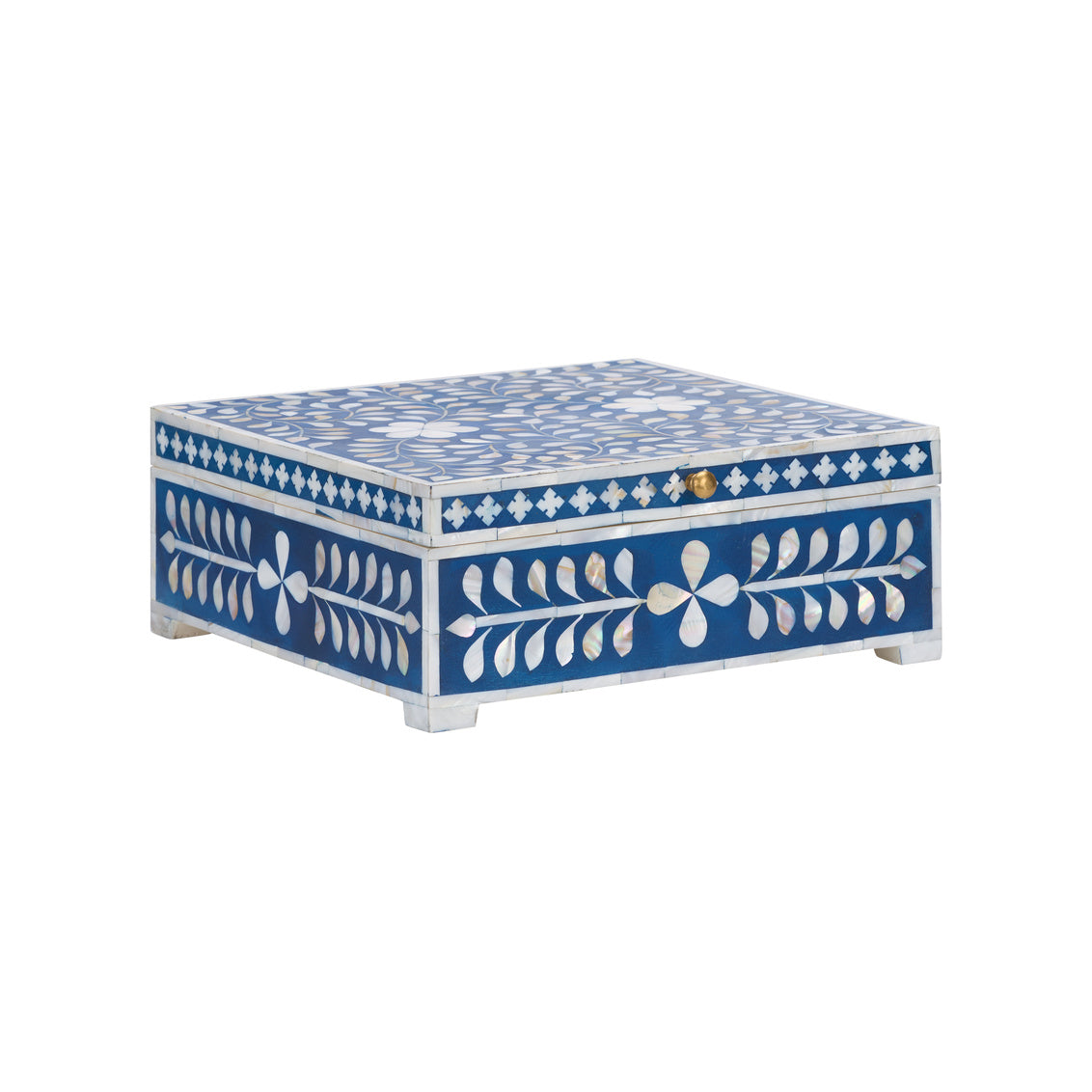 Bone Inlay Box - Blue
