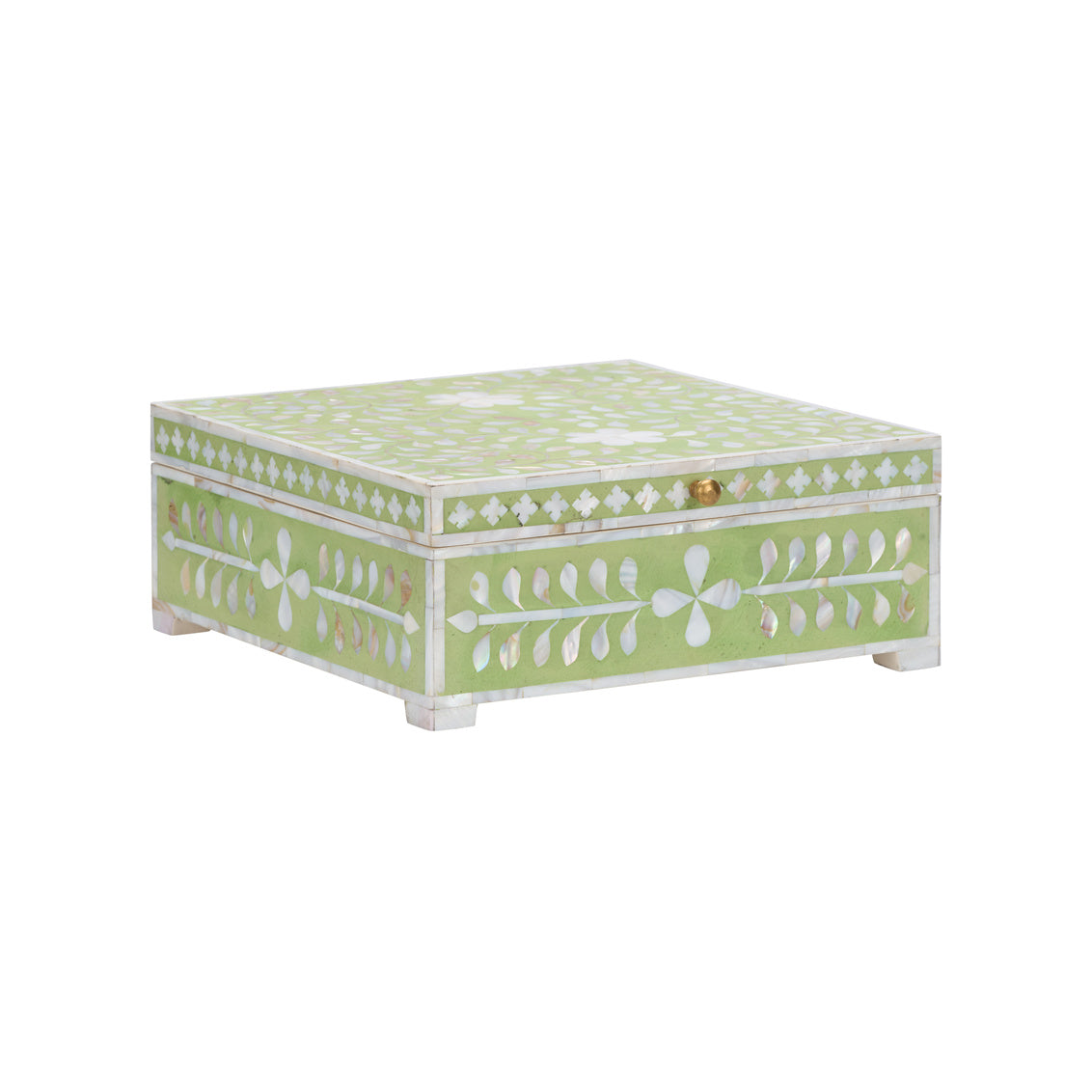 Bone Inlay Box - Green