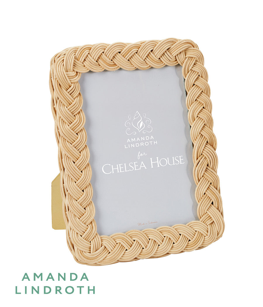 Braided Frame - 8x10 by Amanda Lindroth. Rattan braided weave edge