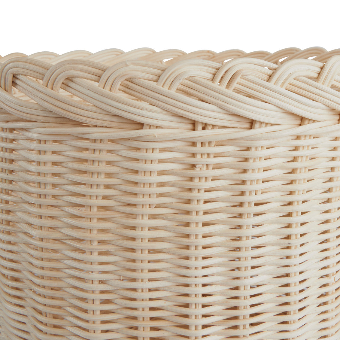 Braided Wicker Planter-Small braided weave detail. From Amanda Lindroth