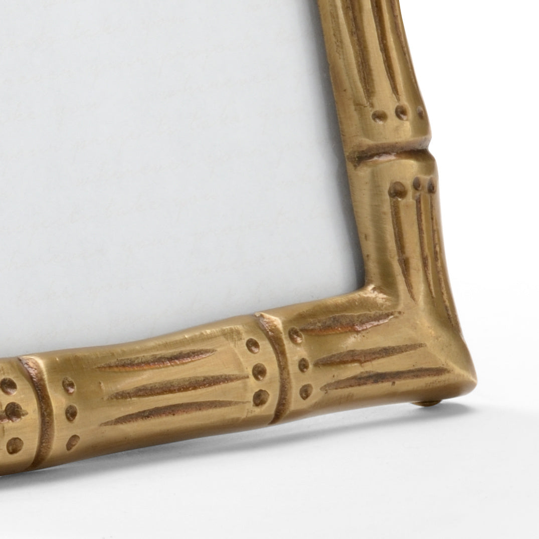 Brass Bamboo Photo Frame - 4x6 frame detail