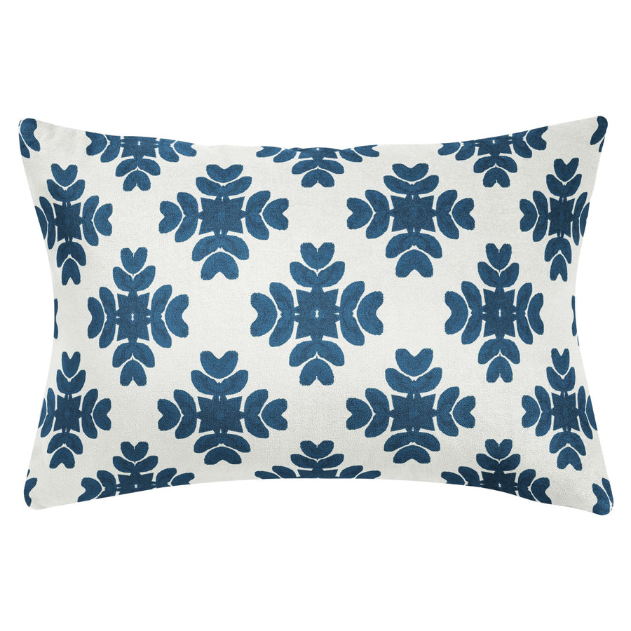 Brushstrokes Navy Throw Pillow