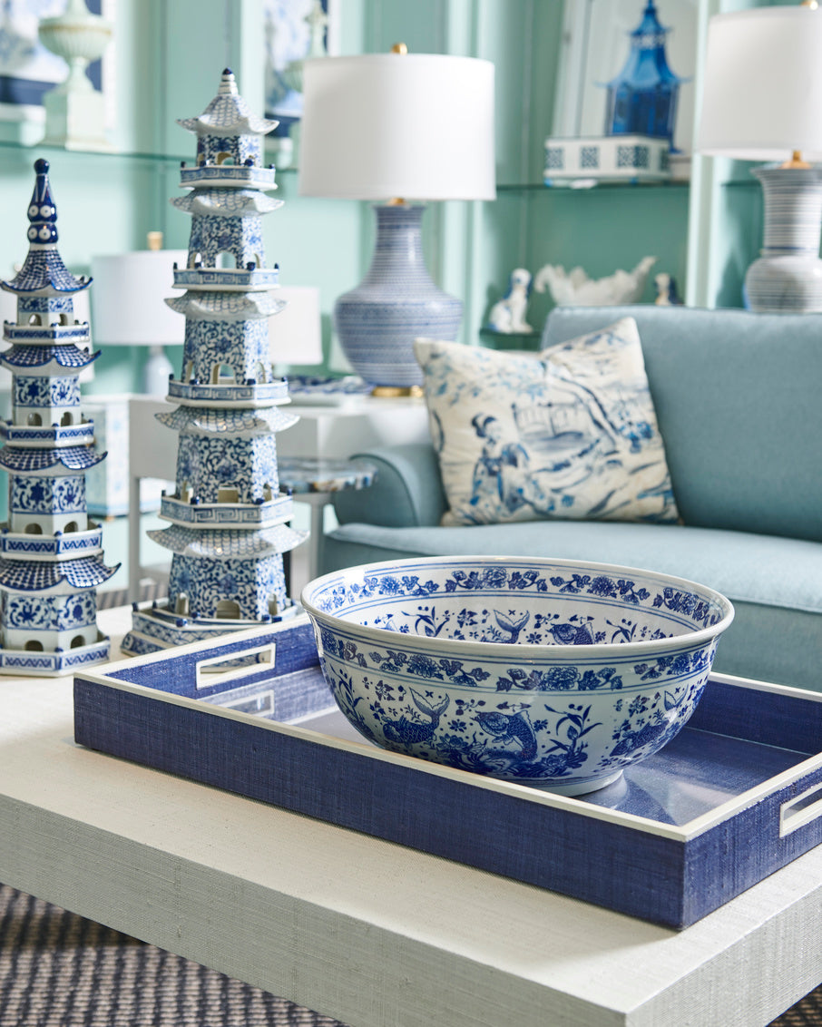 Classic Lamp Blue & Gold lifestyle setting