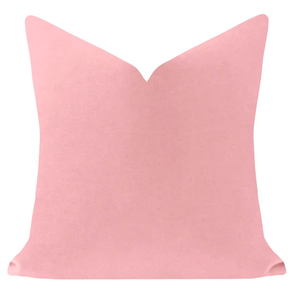 Blush Pink Velvet Pillow 22" square