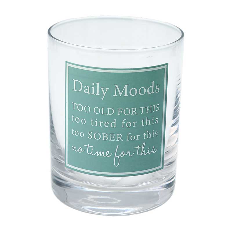 Daily Moods 11 oz Rocks Glass empty