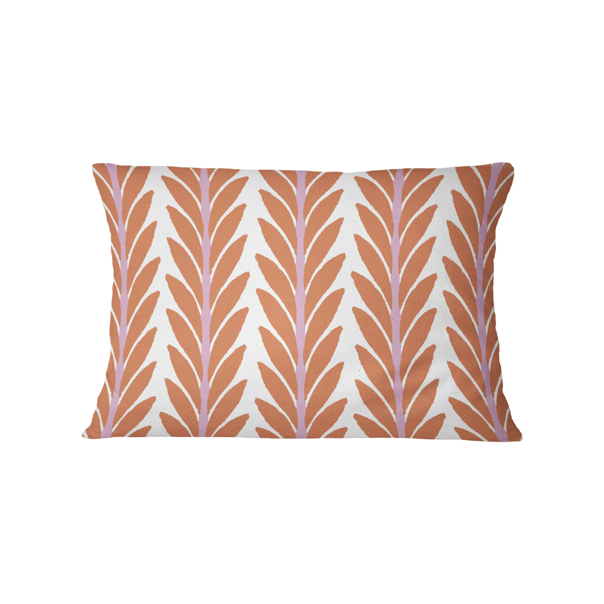 Frond Orange Outdoor Pillow