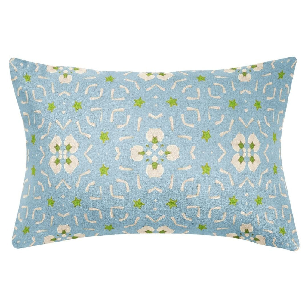 Dorset Garden Blue Throw Pillow 14"x20" lumbar