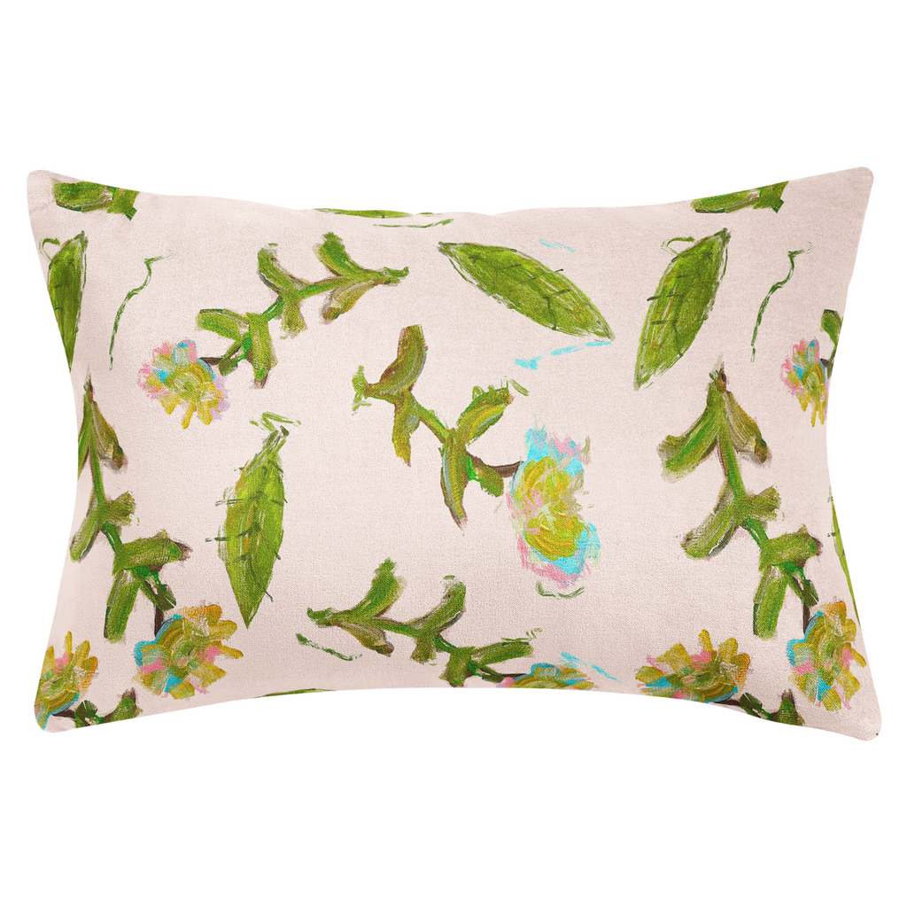 Flor Rosa Throw Pillow 14x20 lumbar