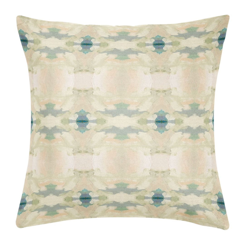Coral Bay Blue Linen Throw Pillow 22" square