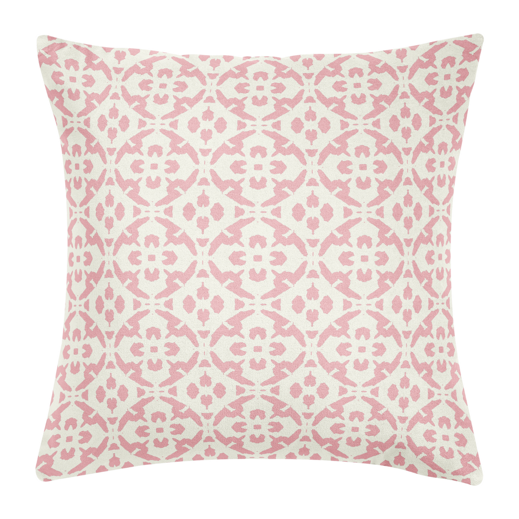 Porto Tile Blush Throw Pillow 22" square