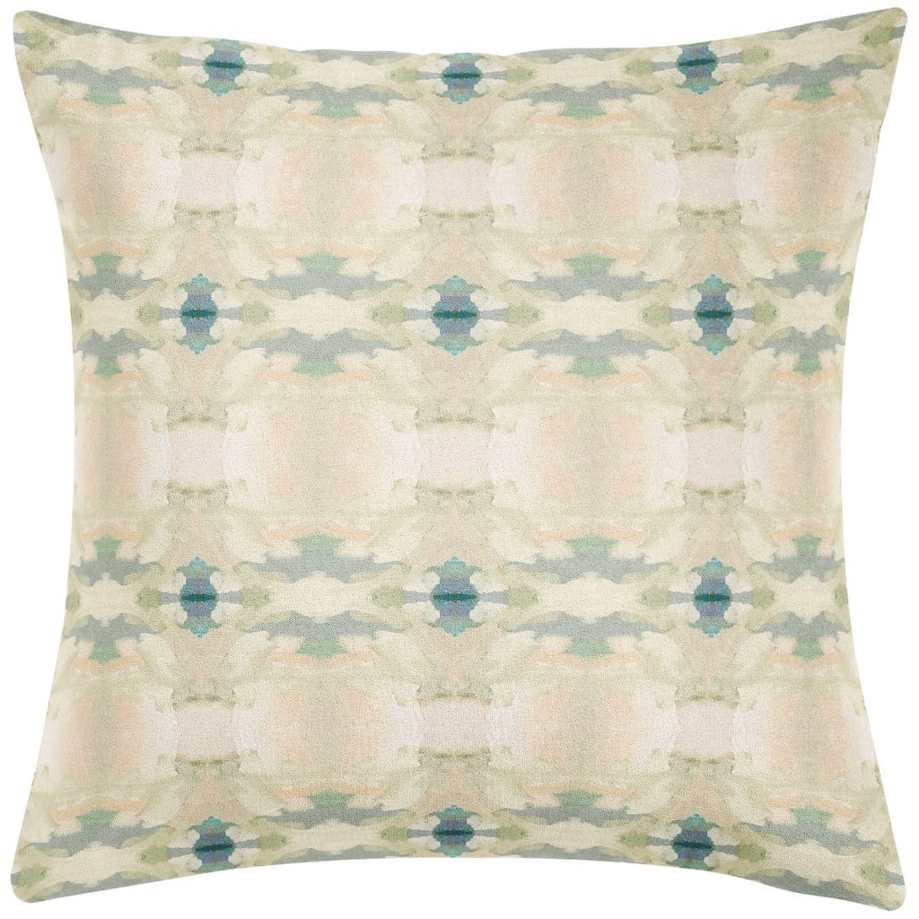 Coral Bay Blue Linen Throw Pillow 26" square