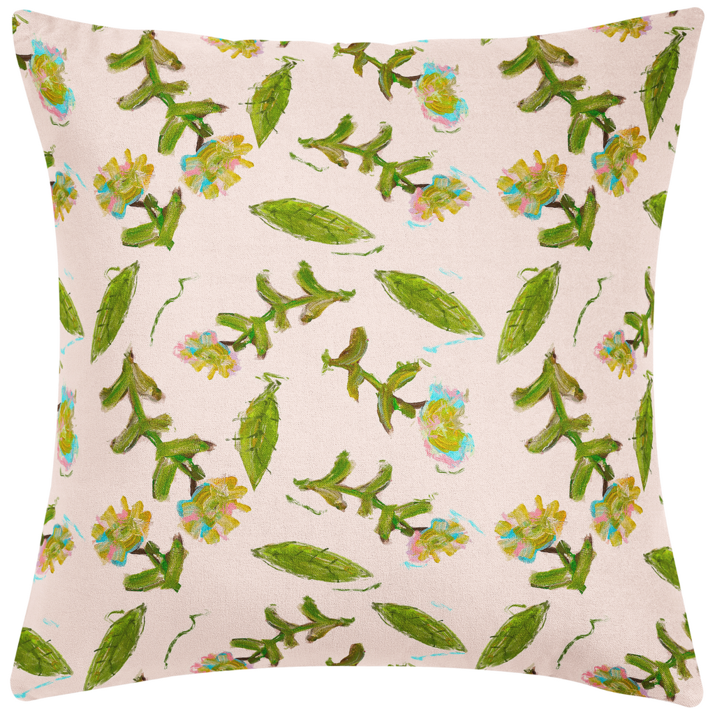 Flor Rosa Throw Pillow 26" square