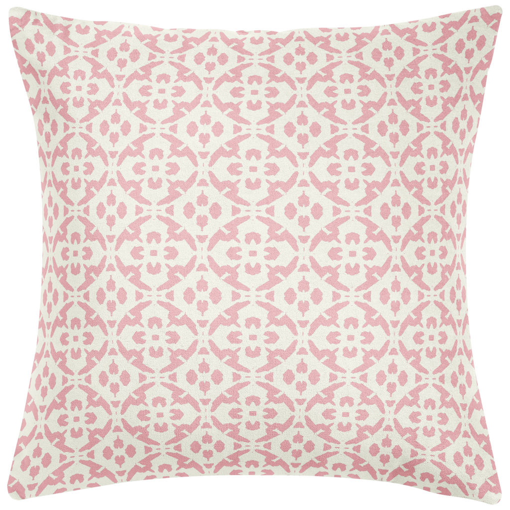 Porto Tile Blush Throw Pillow 26" square