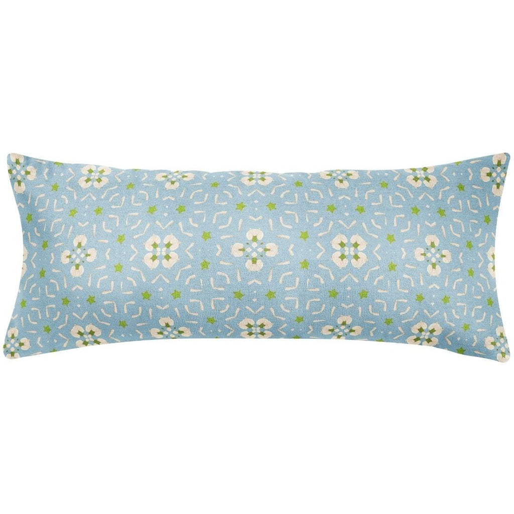 Dorset Garden Blue Throw Pillow 14"x36" bolster